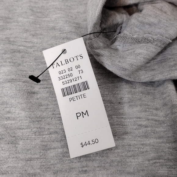 NWT Talbots Petite Women's Metallic Summer Pullover Short Sleeve Tee Size MP - Picture 10 of 14